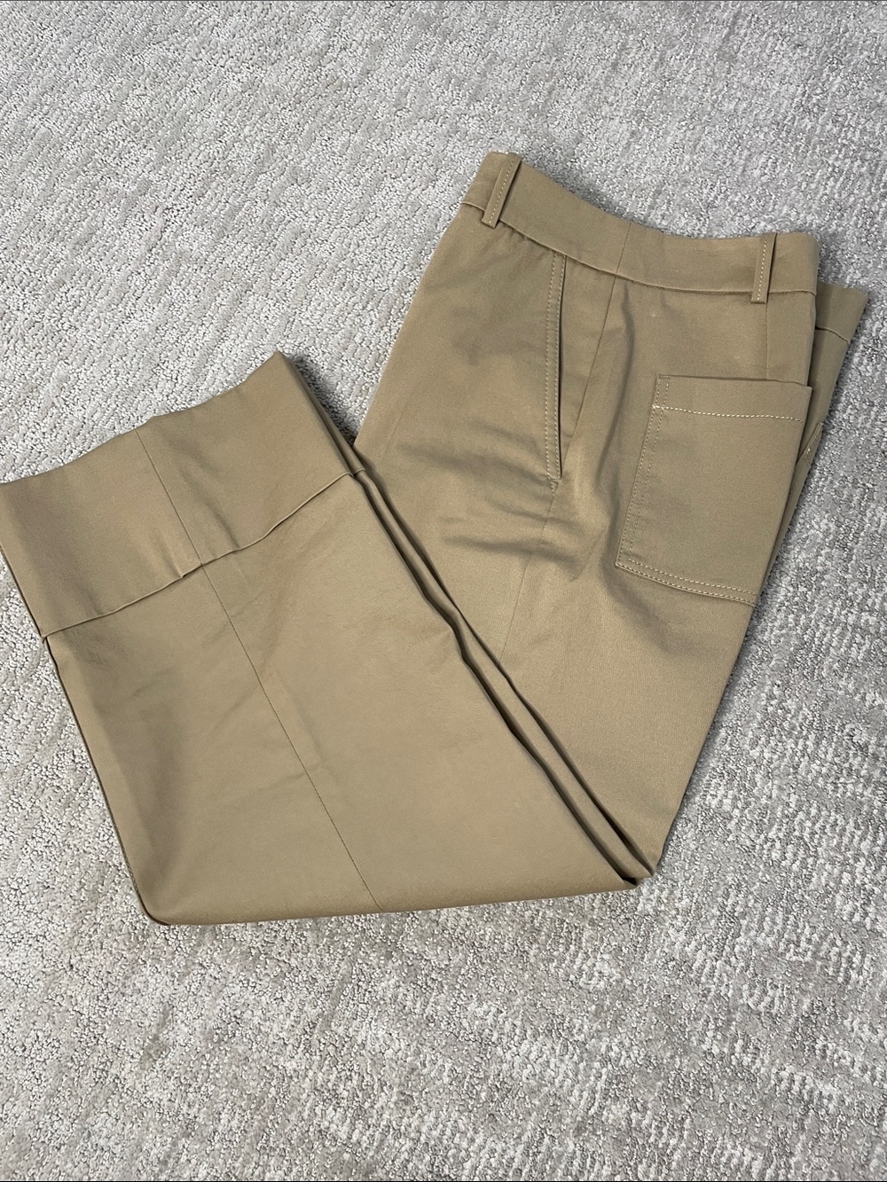 Zara Wide-Leg Pants in Khaki Tan